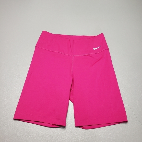 3/$15 Nike dri-fit dark pink active wear spandex shorts women's size small - Picture 1 of 9